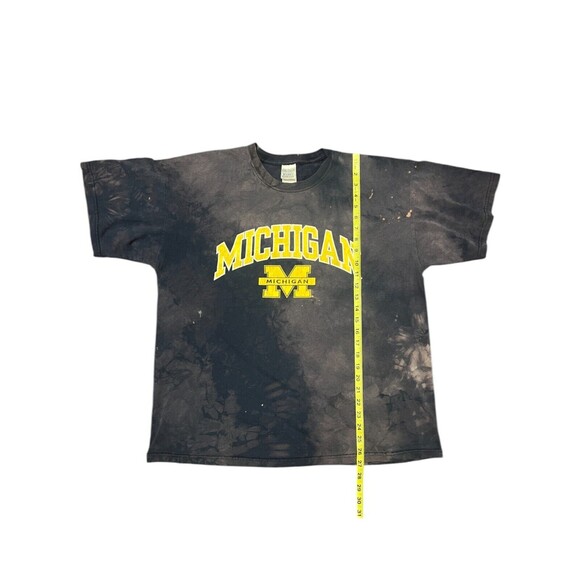 Vintage Y2K Gildan T-Shirt University of Michigan Tie-Dye Bleached College Sz XL - Picture 8 of 8